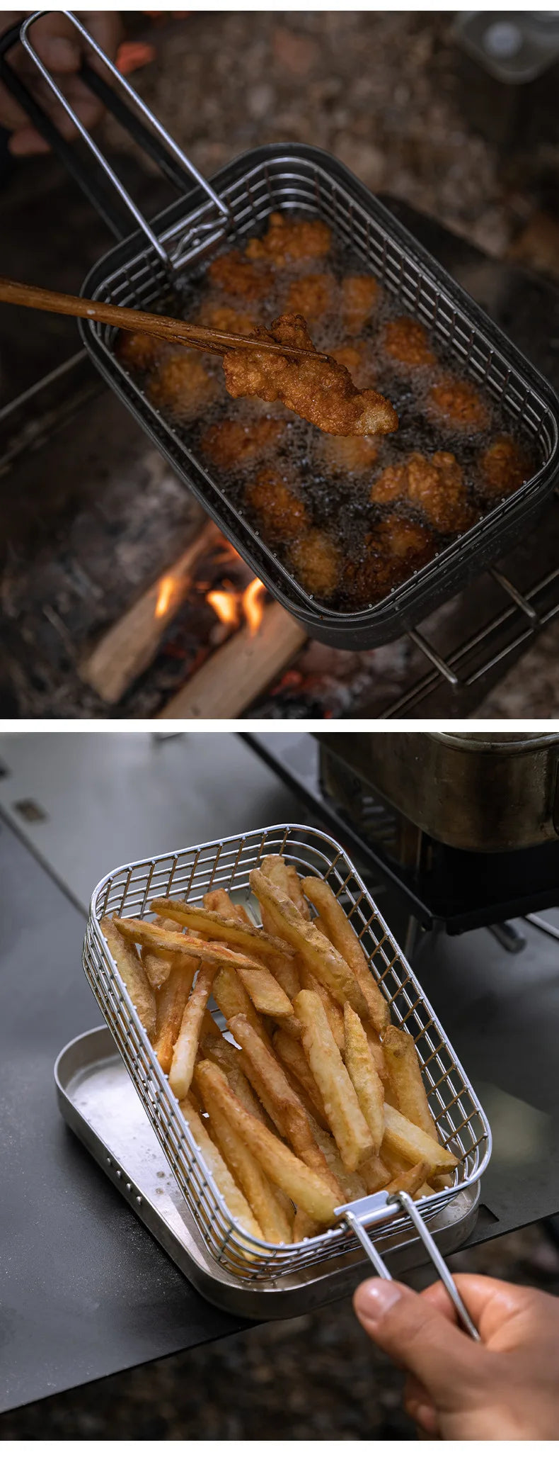 Outdoor Frying Basket