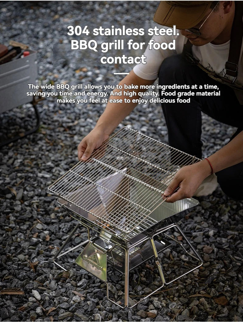 Portable Stainless Steel Barbecue Grill